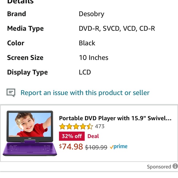 Desobry two 10 inch monitors dvd players.  Accepting OFFERS - Picture 10 of 11